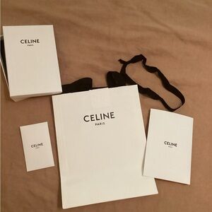 Celine Paris White  wallet Box and bag